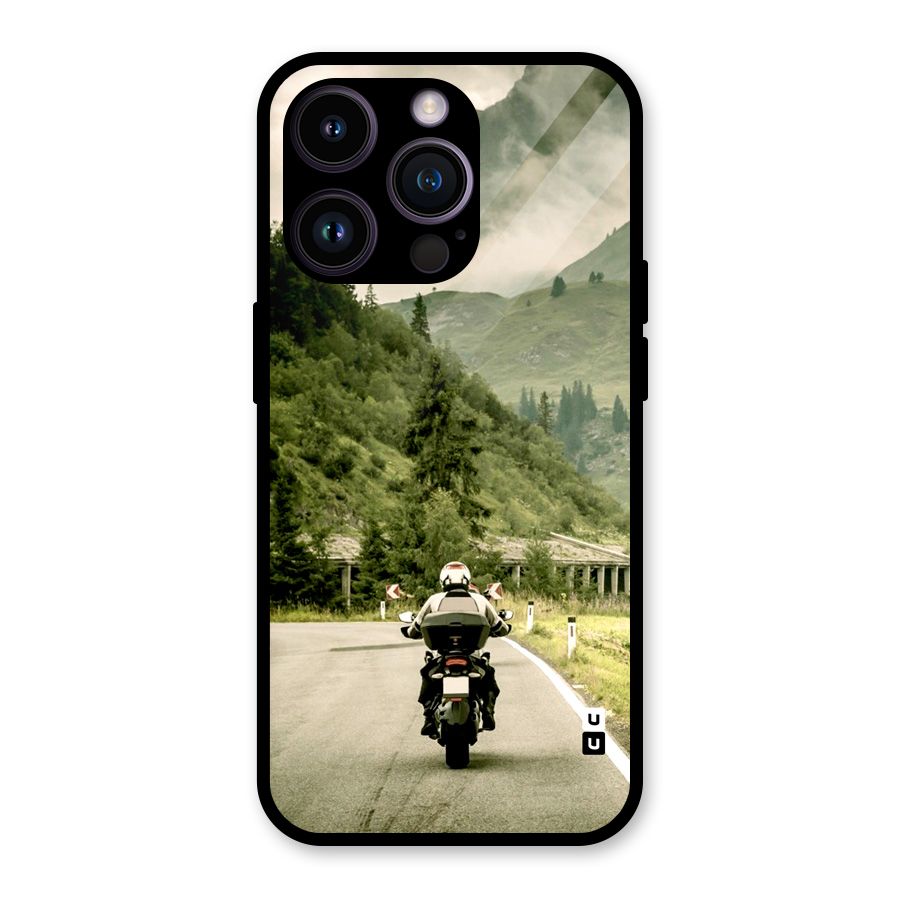 Nature Bike Glass Back Case for iPhone 14 Pro