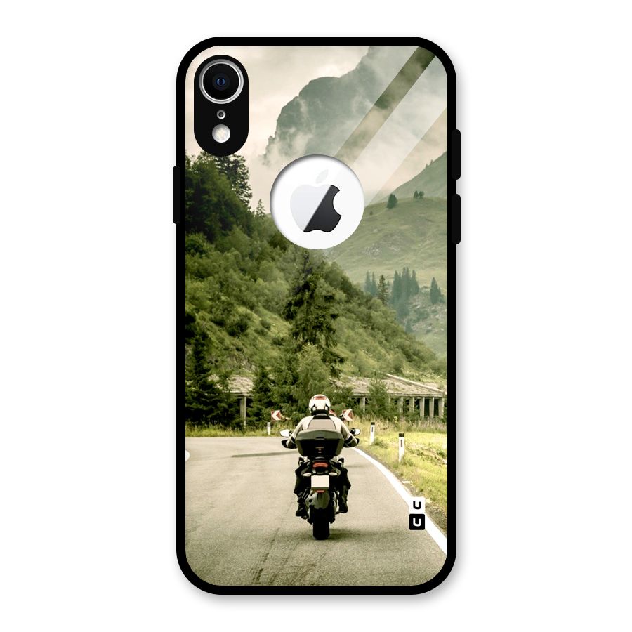 Nature Bike Glass Back Case for iPhone XR Logo Cut