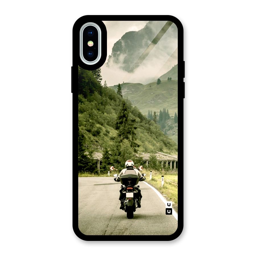 Nature Bike Glass Back Case for iPhone XS