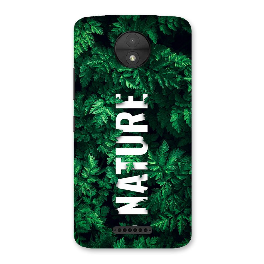 Nature Leaves Back Case for Moto C