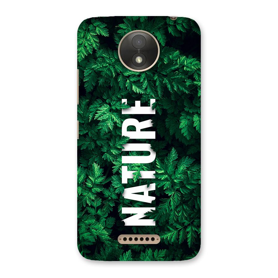 Nature Leaves Back Case for Moto C Plus