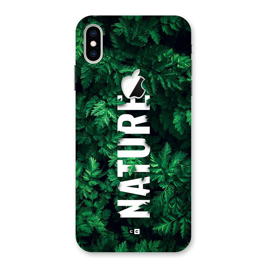 Nature Leaves Back Case for iPhone XS Max Apple Cut
