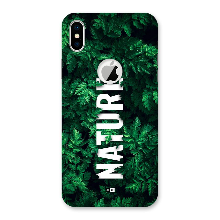 Nature Leaves Back Case for iPhone X Logo Cut