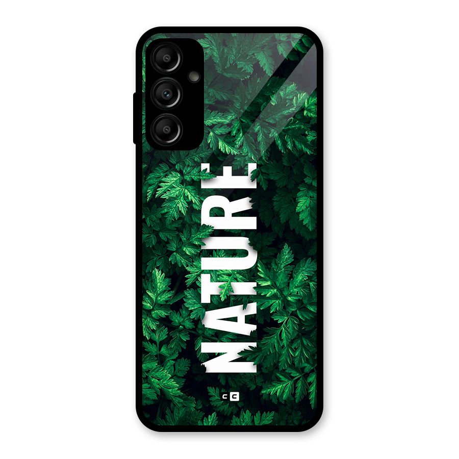 Nature Leaves Glass Back Case for Galaxy A14 5G