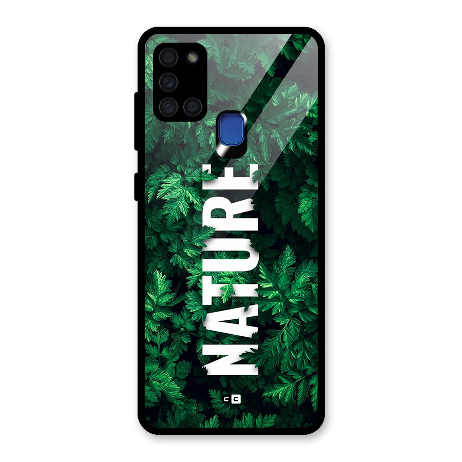 Nature Leaves Glass Back Case for Galaxy A21s