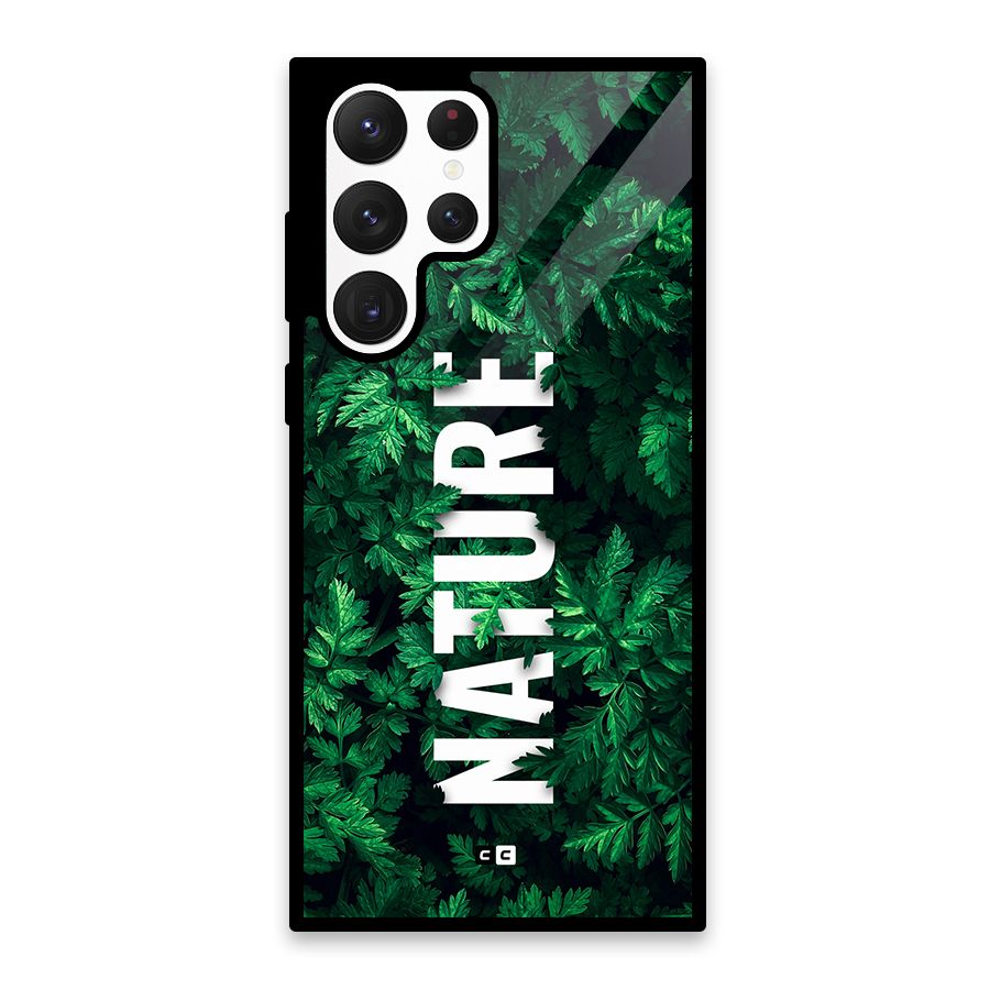 Nature Leaves Glass Back Case for Galaxy S22 Ultra 5G