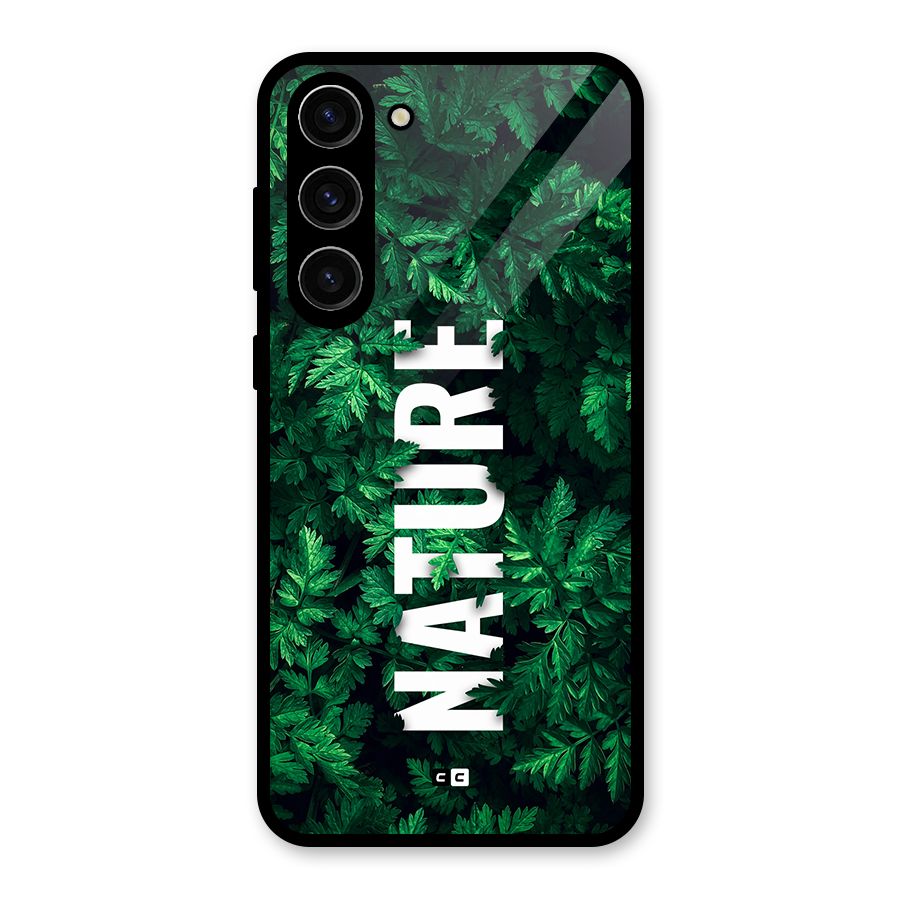 Nature Leaves Glass Back Case for Galaxy S23 Plus