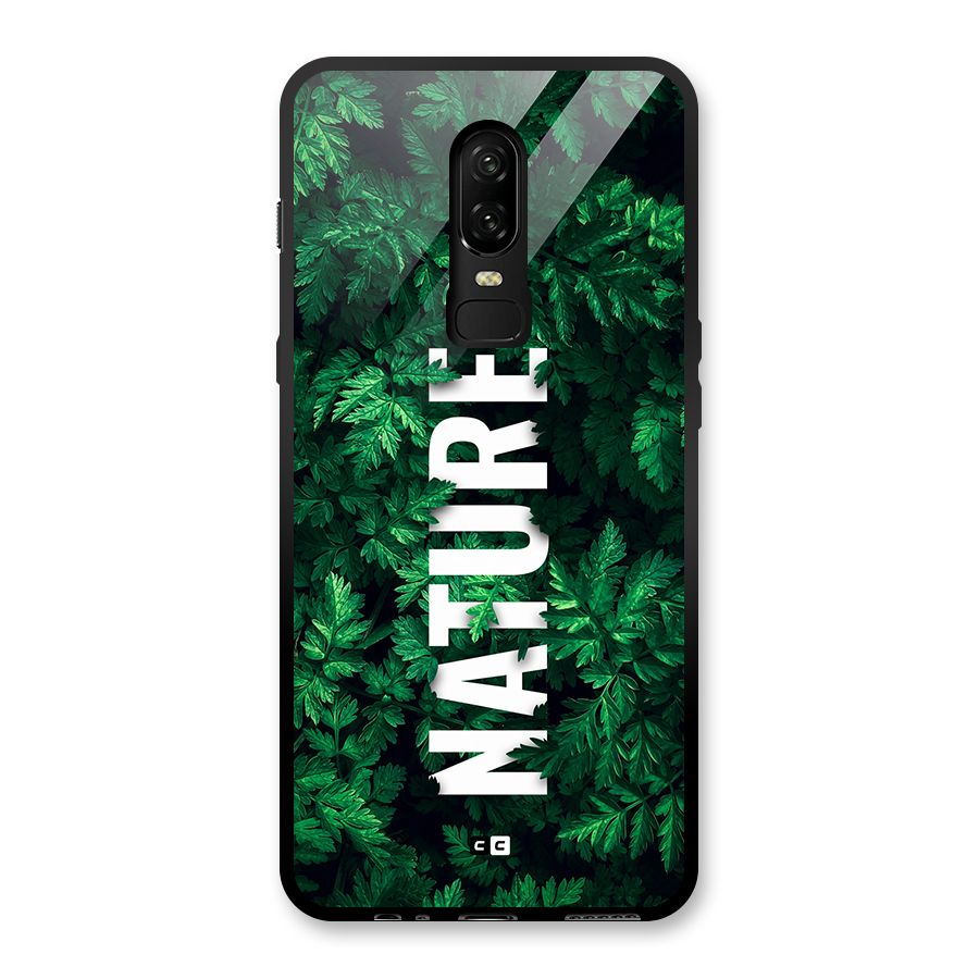 Nature Leaves Glass Back Case for OnePlus 6