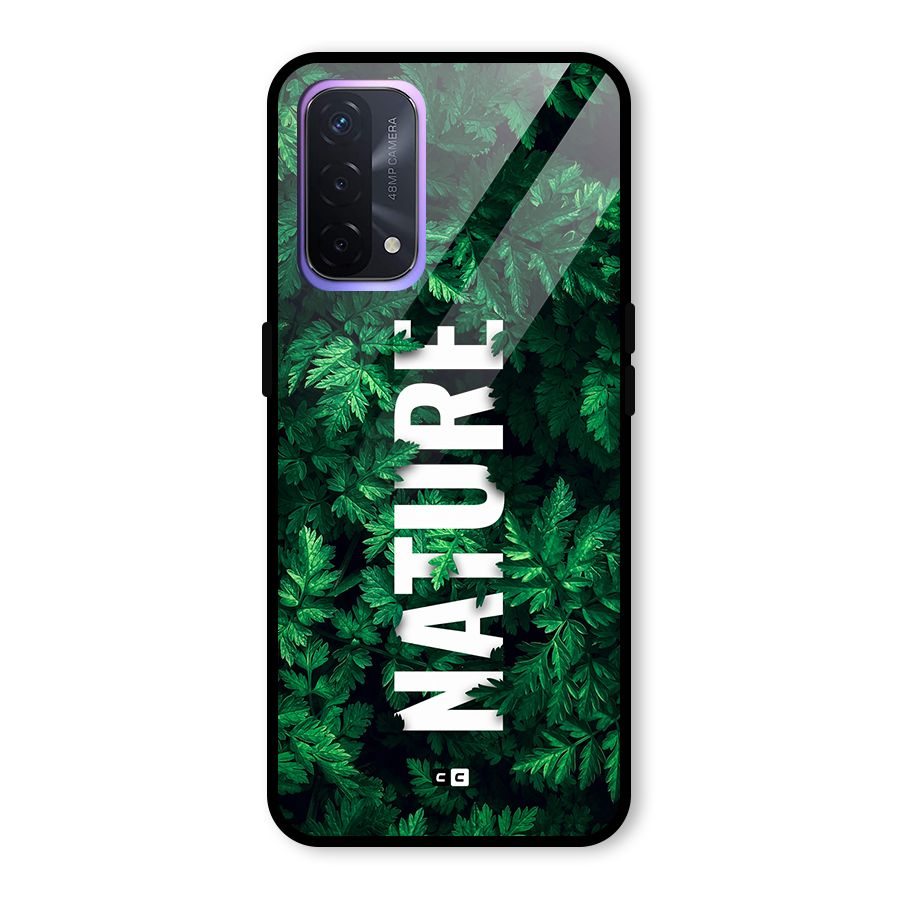 Nature Leaves Glass Back Case for Oppo A74 5G