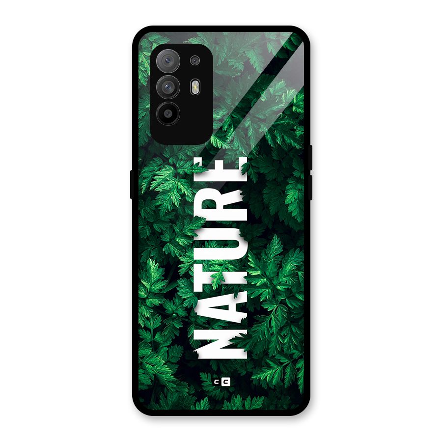 Nature Leaves Glass Back Case for Oppo F19 Pro Plus 5G