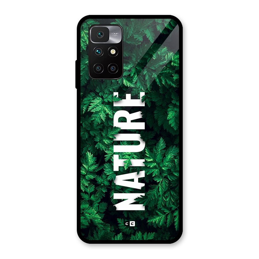Nature Leaves Glass Back Case for Redmi 10 Prime
