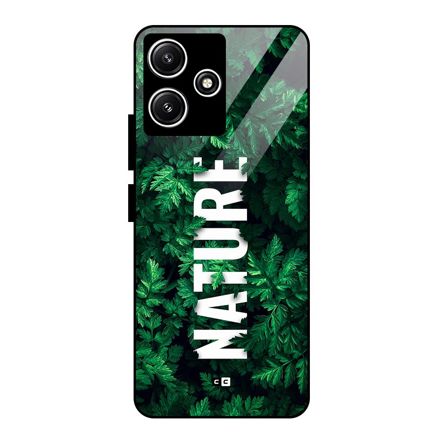 Nature Leaves Glass Back Case for Redmi 12 5G