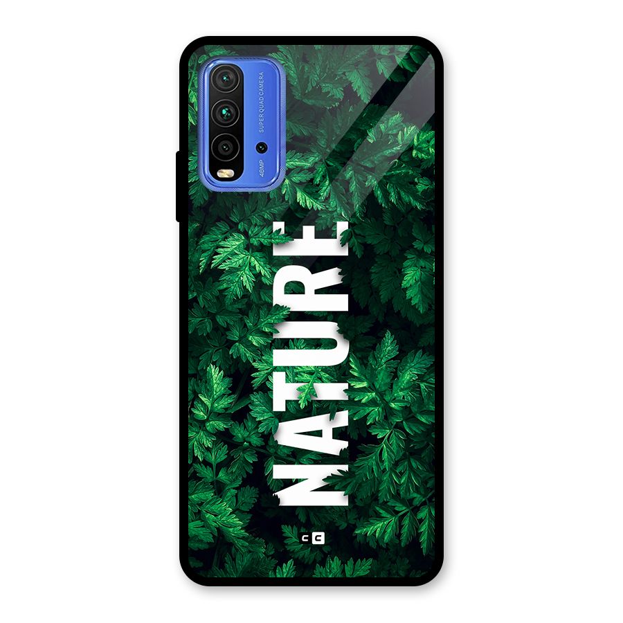 Nature Leaves Glass Back Case for Redmi 9 Power