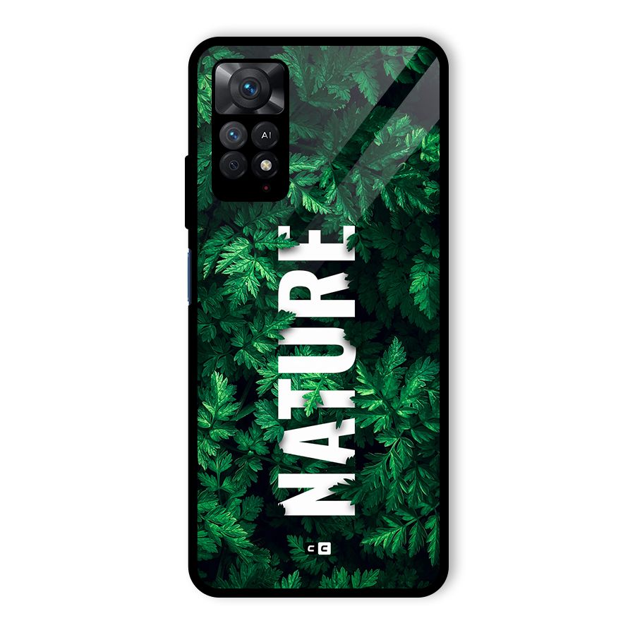 Nature Leaves Glass Back Case for Redmi Note 11 Pro