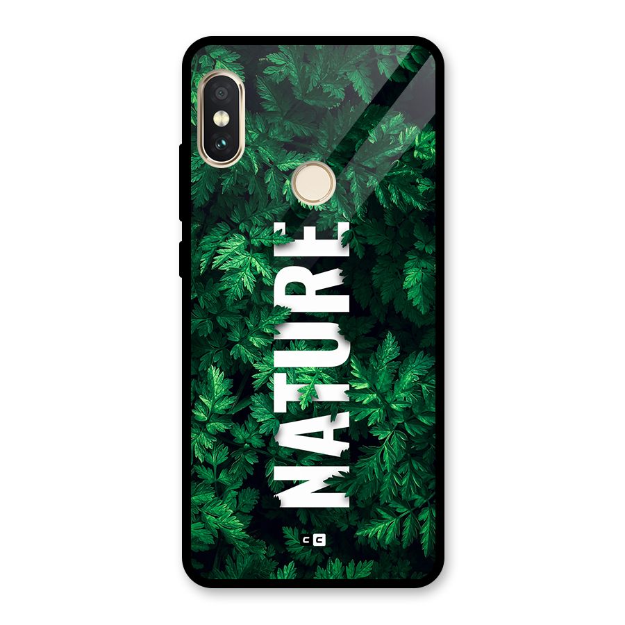 Nature Leaves Glass Back Case for Redmi Note 5 Pro