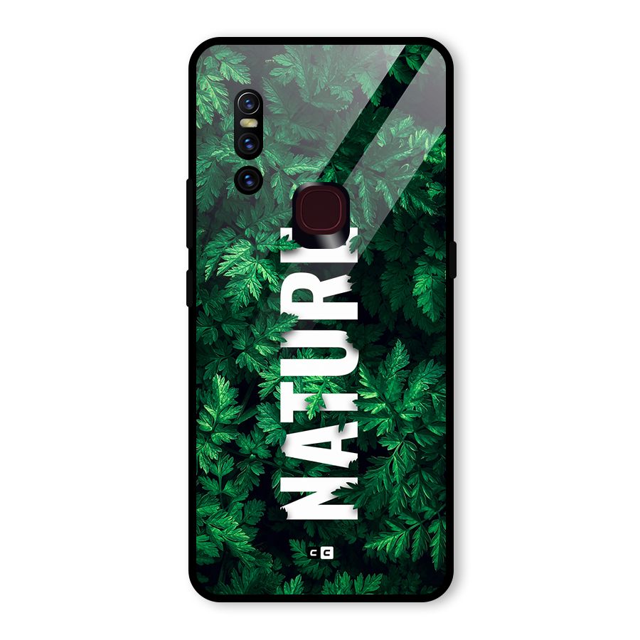 Nature Leaves Glass Back Case for Vivo V15