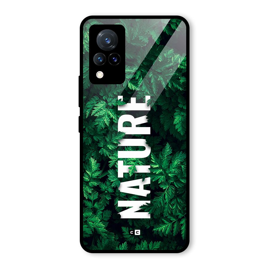 Nature Leaves Glass Back Case for Vivo V21 5G