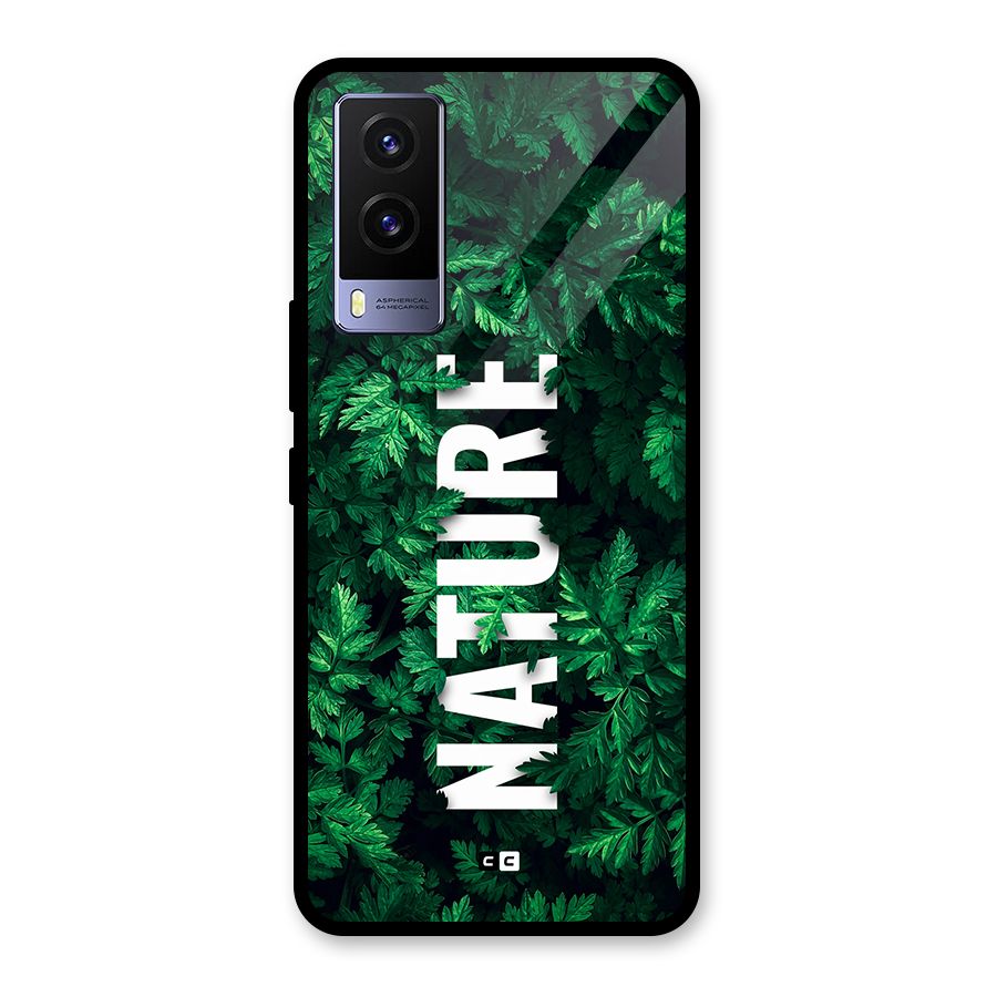 Nature Leaves Glass Back Case for Vivo V21e 5G