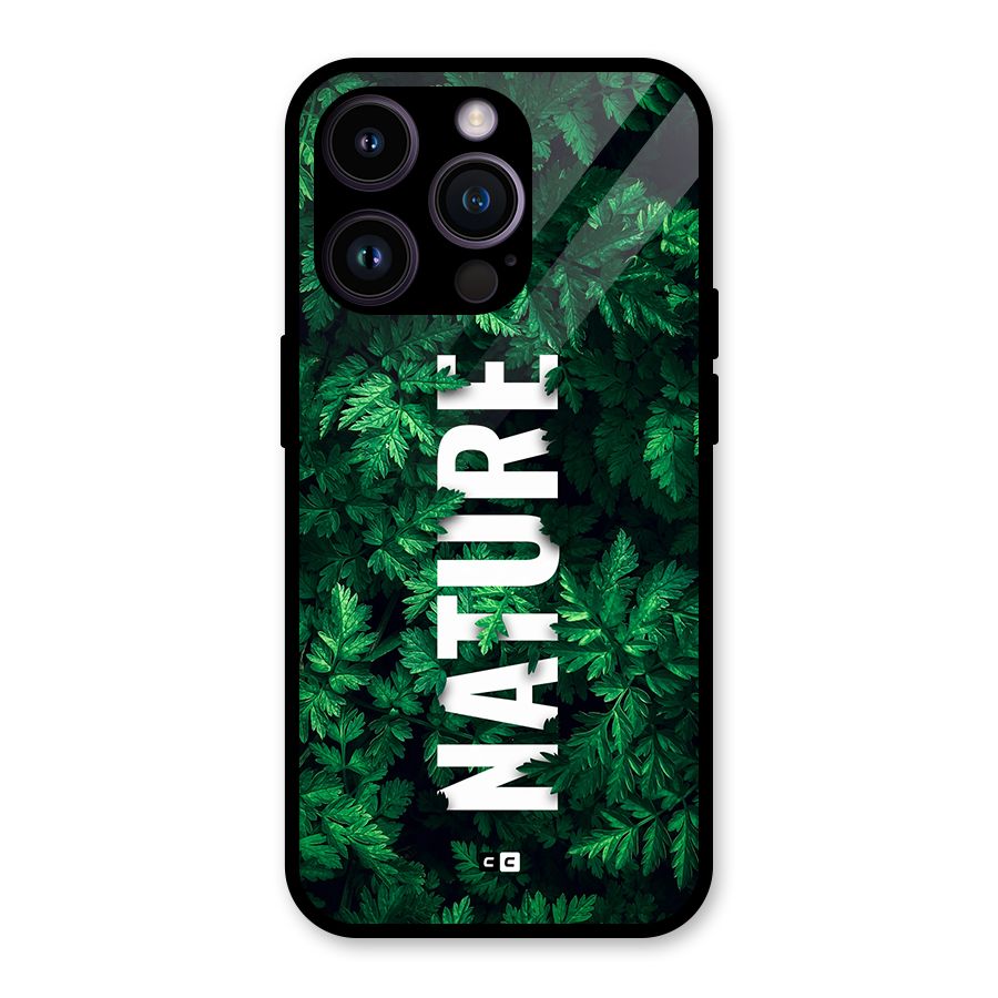 Nature Leaves Glass Back Case for iPhone 14 Pro