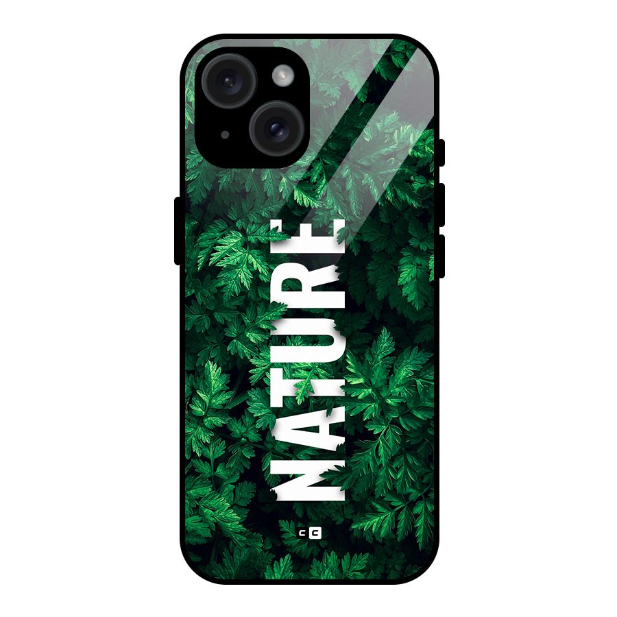 Nature Leaves Glass Back Case for iPhone 15