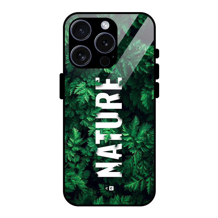 Nature Leaves Glass Back Case for iPhone 15 Pro