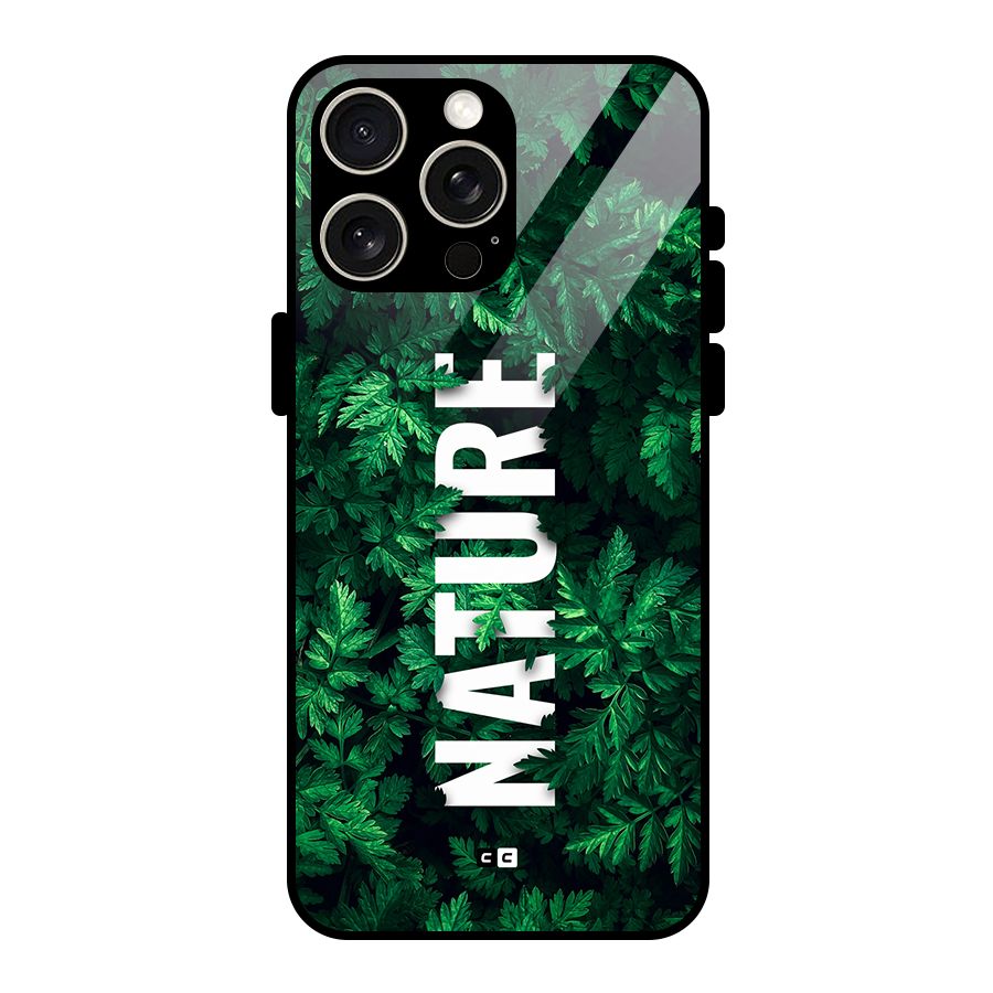 Nature Leaves Glass Back Case for iPhone 15 Pro Max