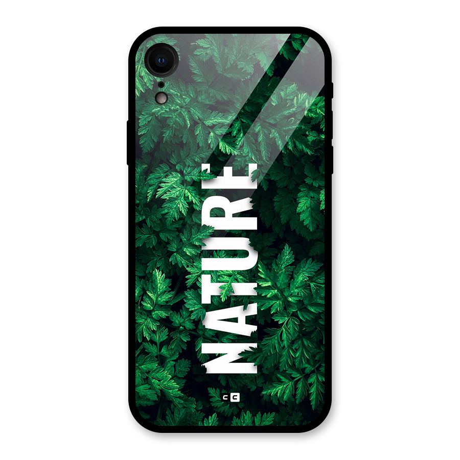 Nature Leaves Glass Back Case for iPhone XR