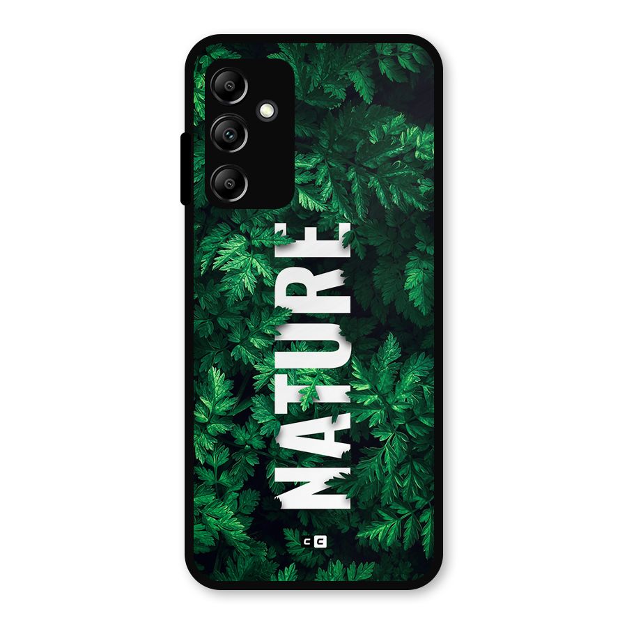 Nature Leaves Metal Back Case for Galaxy A14 5G