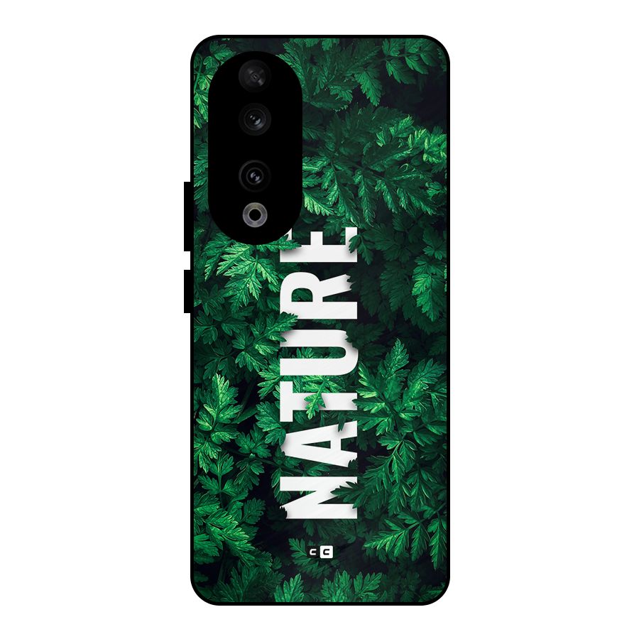 Nature Leaves Metal Back Case for Honor 90