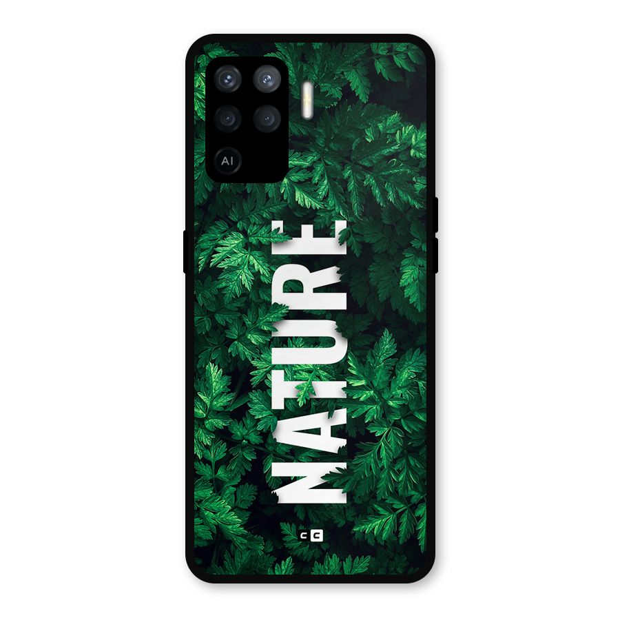 Nature Leaves Metal Back Case for Oppo F19 Pro