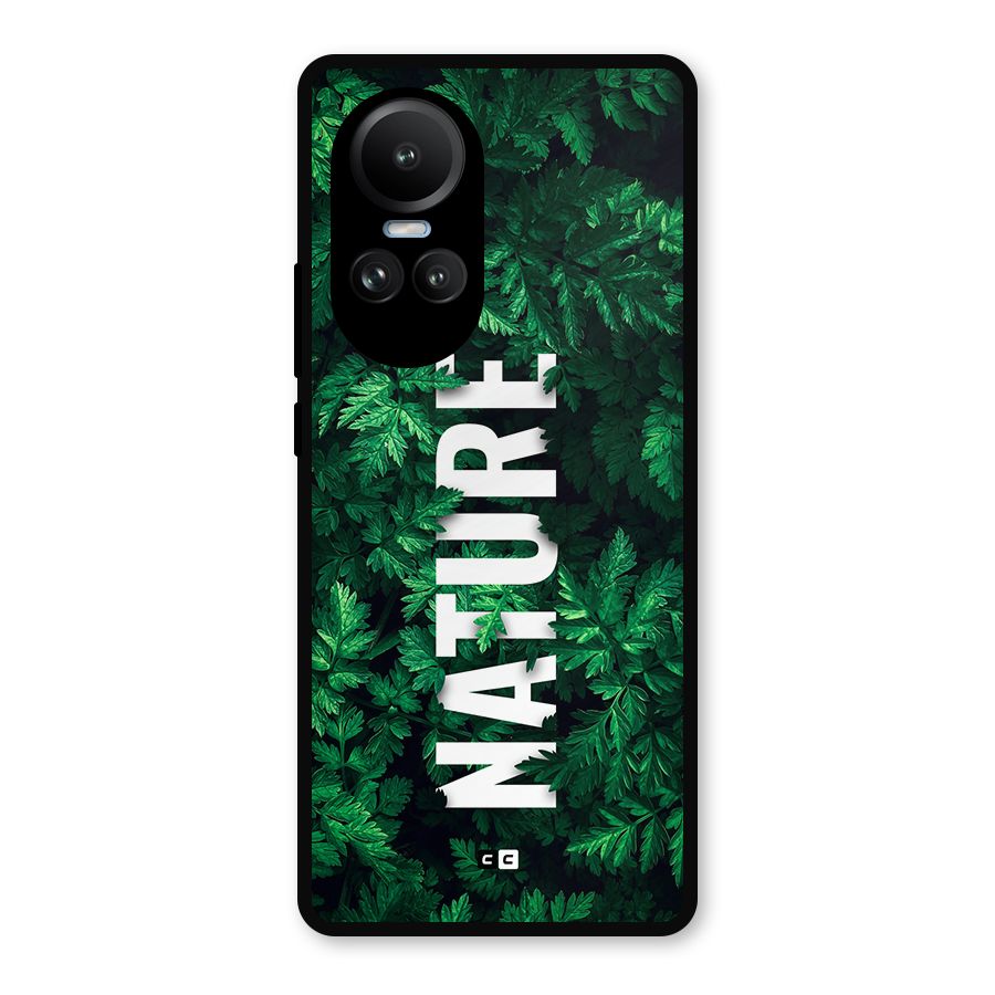 Nature Leaves Metal Back Case for Oppo Reno10 Pro