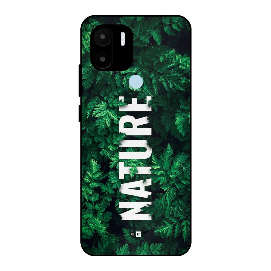 Nature Leaves Metal Back Case for Redmi A2 Plus