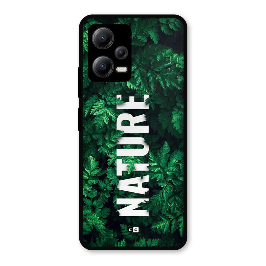Nature Leaves Metal Back Case for Redmi Note 12 5G