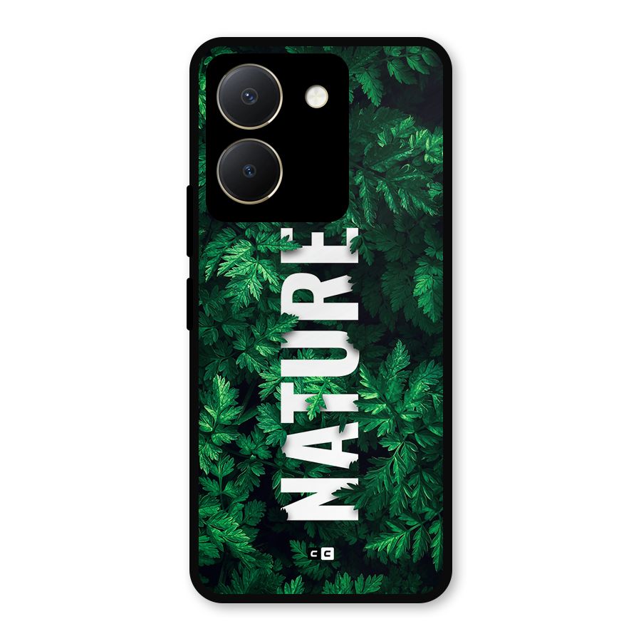 Nature Leaves Metal Back Case for Vivo Y36