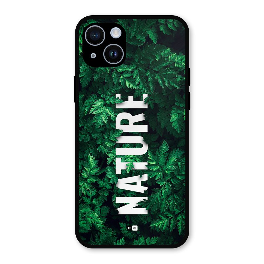 Nature Leaves Metal Back Case for iPhone 14