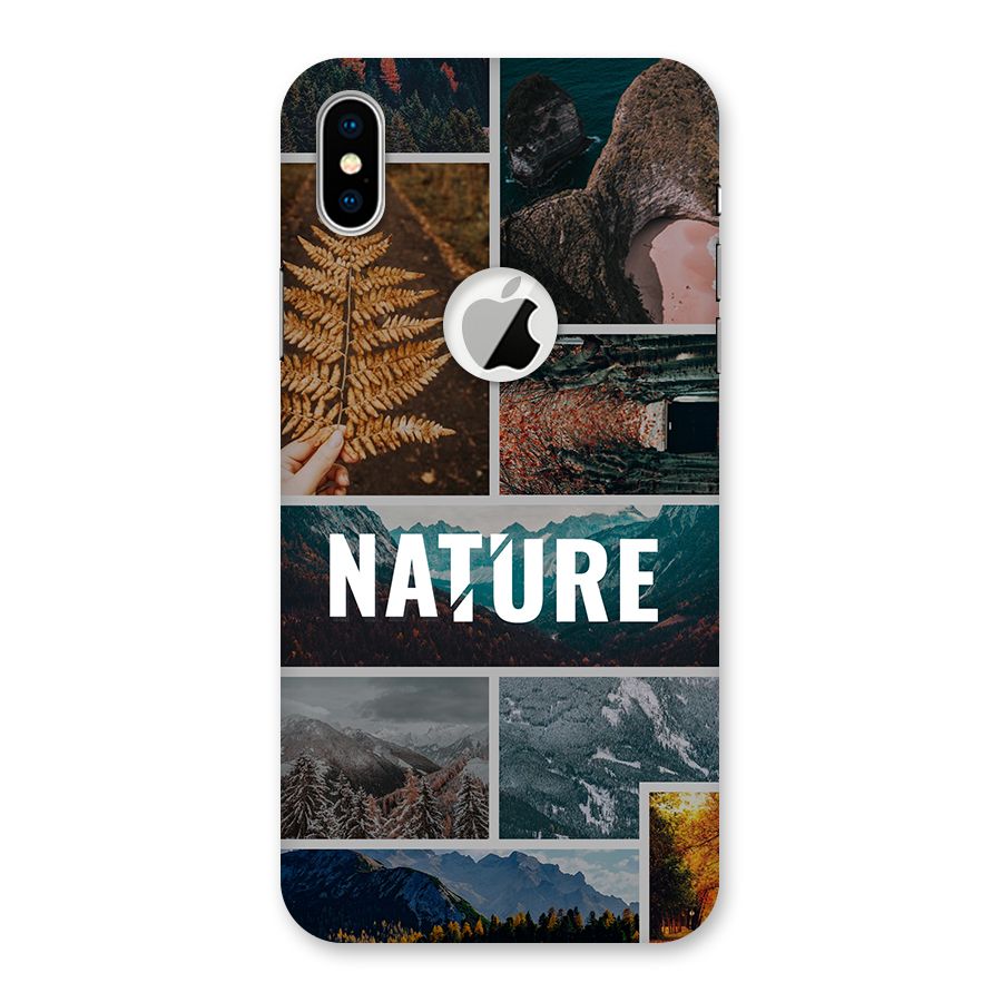 Nature Travel Back Case for iPhone XS Logo Cut