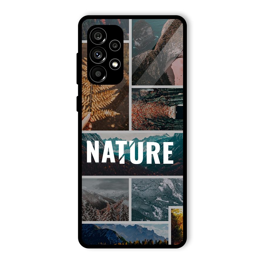 Nature Travel Glass Back Case for Galaxy A73 5G