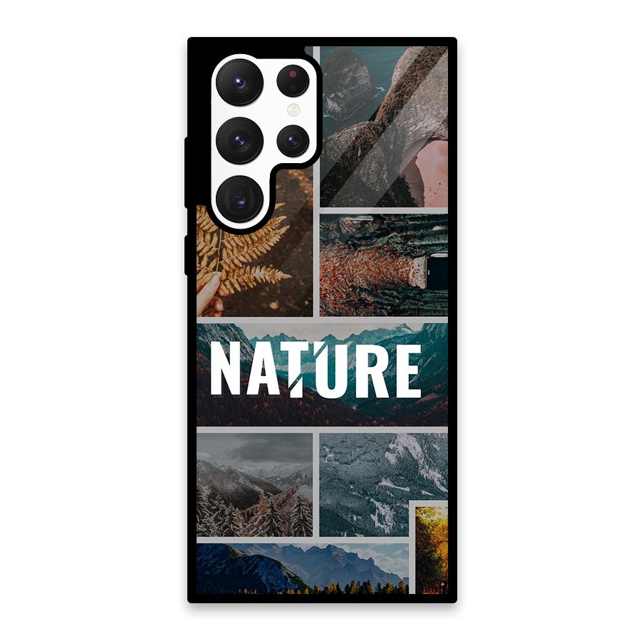 Nature Travel Glass Back Case for Galaxy S22 Ultra 5G