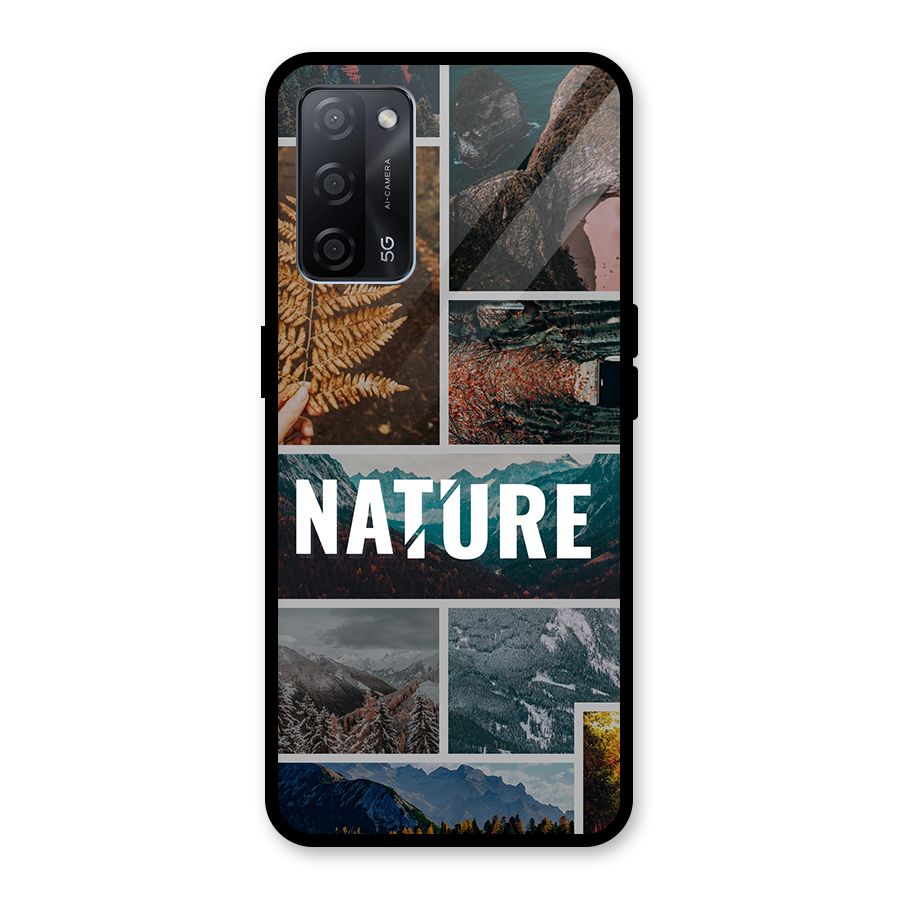 Nature Travel Glass Back Case for Oppo A53s 5G