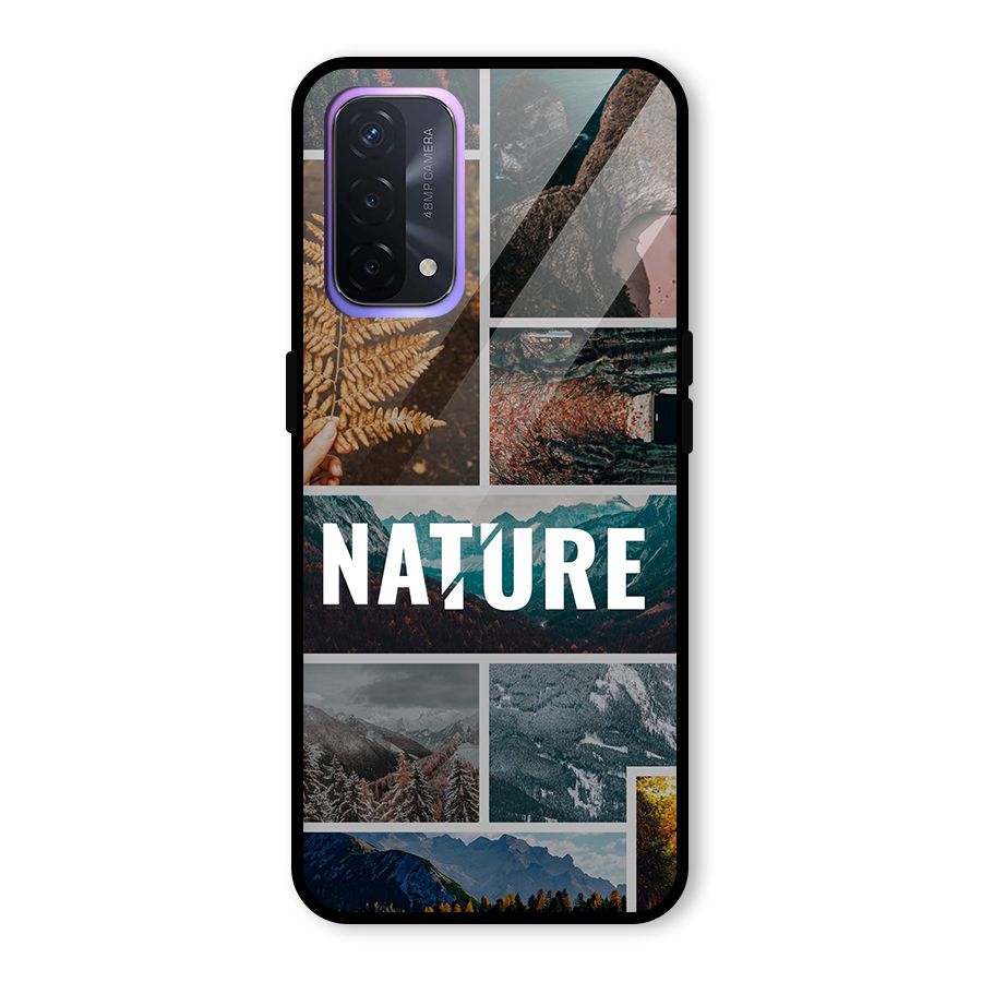 Nature Travel Glass Back Case for Oppo A74 5G