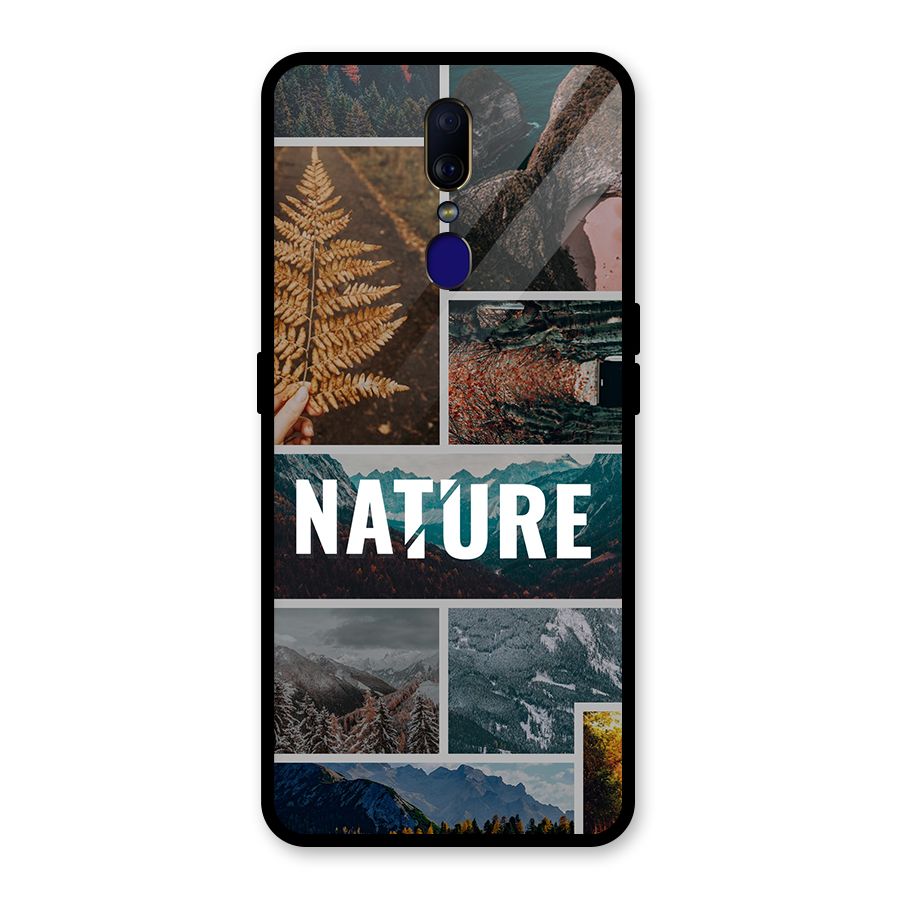 Nature Travel Glass Back Case for Oppo F11