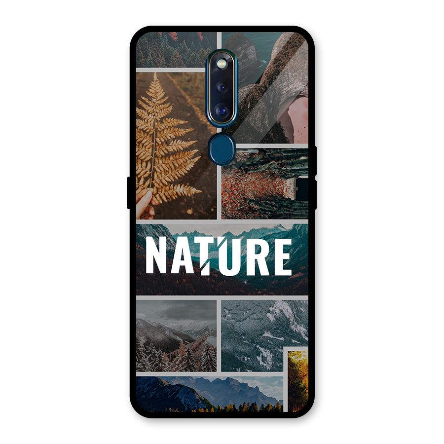 Nature Travel Glass Back Case for Oppo F11 Pro