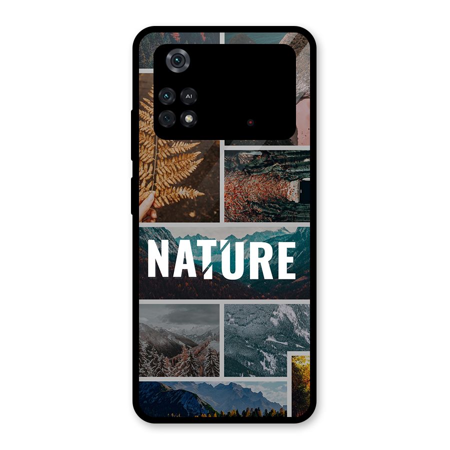 Nature Travel Glass Back Case for Poco M4 Pro 4G