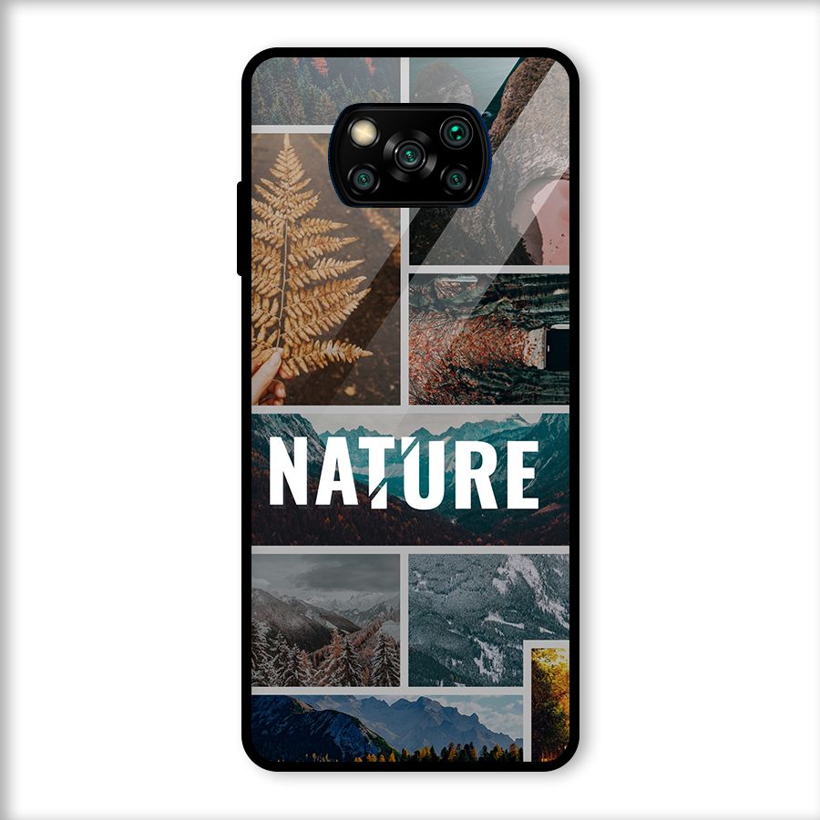 Nature Travel Glass Back Case for Poco X3