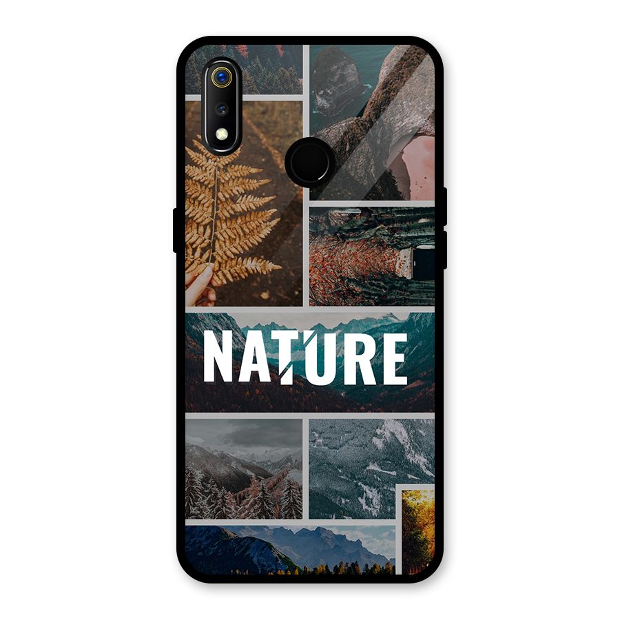 Nature Travel Glass Back Case for Realme 3i