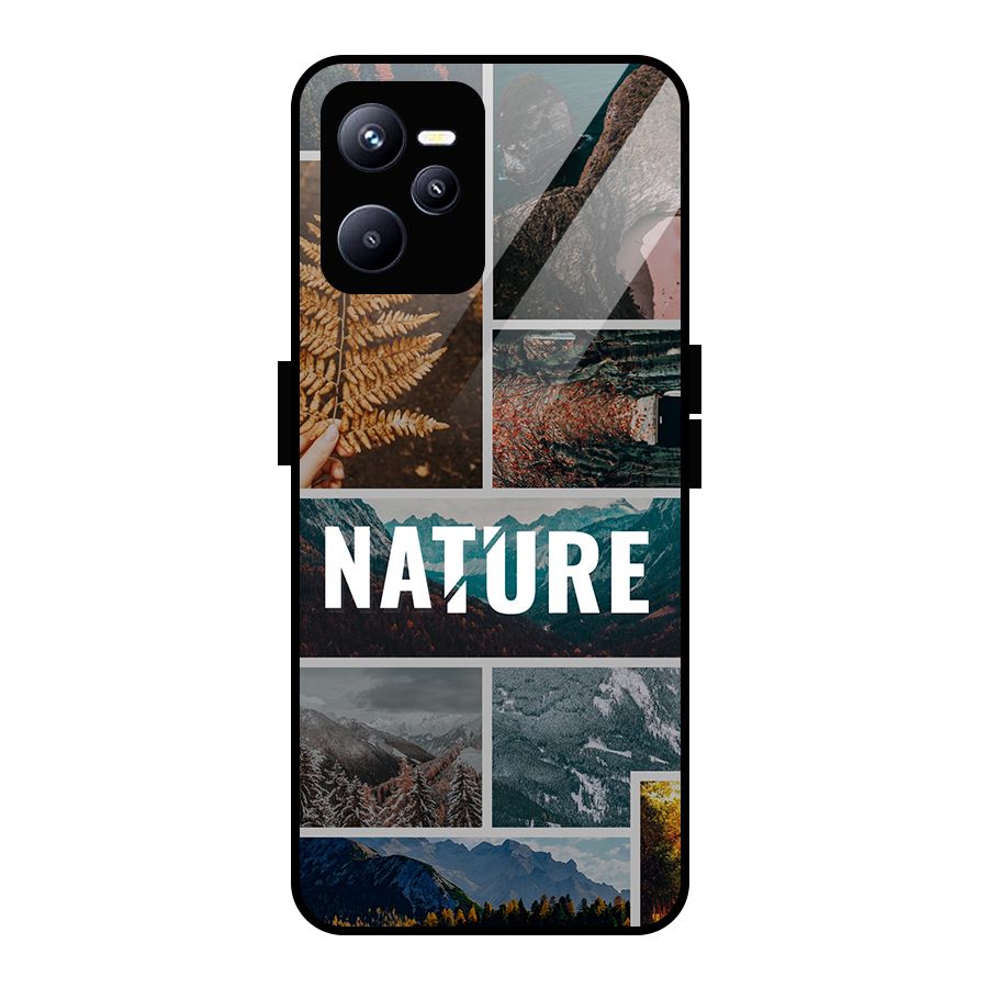 Nature Travel Glass Back Case for Realme C35