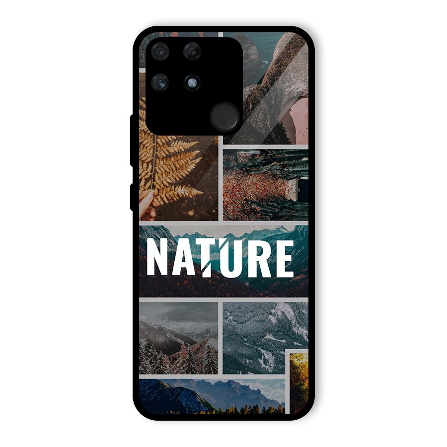 Nature Travel Glass Back Case for Realme Narzo 50A