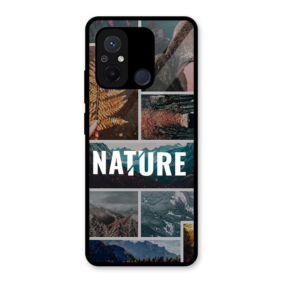 Nature Travel Glass Back Case for Redmi 12C