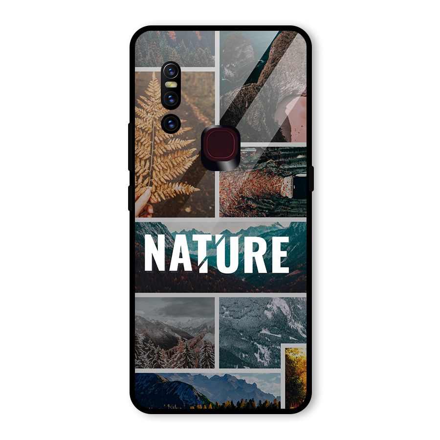 Nature Travel Glass Back Case for Vivo V15