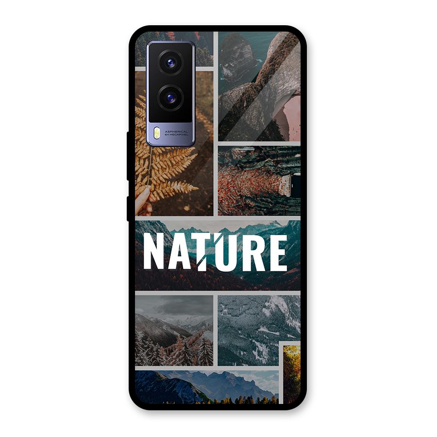 Nature Travel Glass Back Case for Vivo V21e 5G